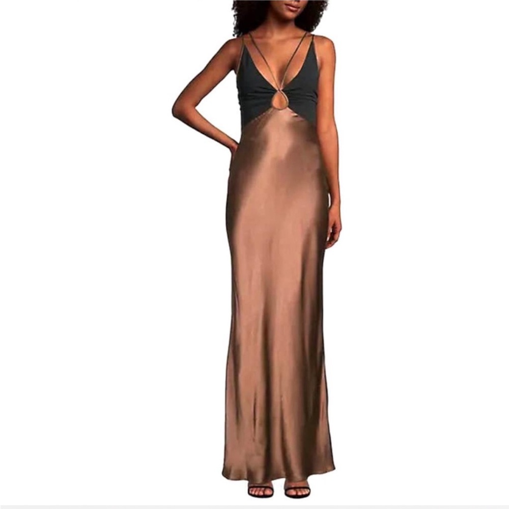 Bec & Bridge Black and Brown Maxi Dress